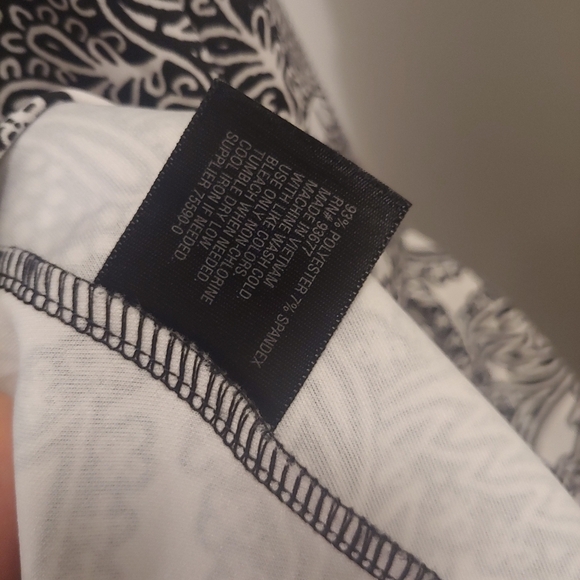 NWT Worthington black&white peplum tank blouse - Picture 4 of 5